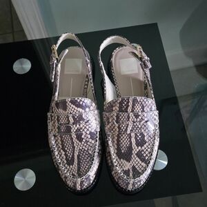 Dulce Vita Harbi Loafers Embossed Snake Women's Size 7.5